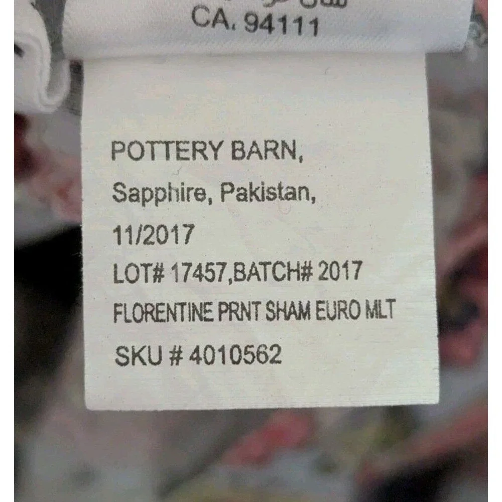 Set 2 Pottery Barn Florentine Paisley Shams Euro 26